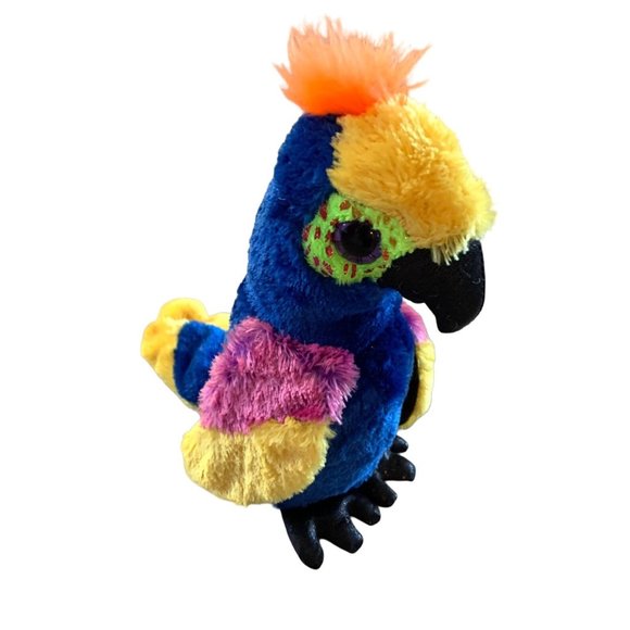 Ty Silk Beanie Babies Plush Wynnie Parrot MaCaw 6 in Tall Stuffed Animal Toy Mul - Picture 1 of 5